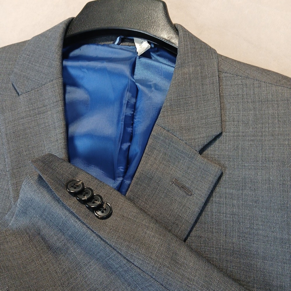 Tommy Hilfiger 46L Mens Blazer Sport Coat Gray Wool 22x33 (44L)